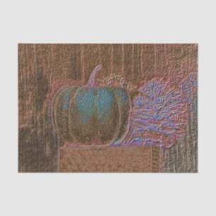 Papier Mousseline Citrouille Métallurgique Turquoise Or Purple Autom