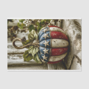 Papier Mousseline Citrouille Patriotique Rustique pour l'Automne DT6