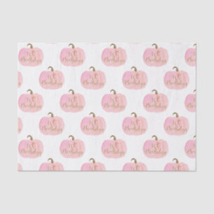 Papier Mousseline Citrouille rose Automne Automne Gold 1er Anniversa