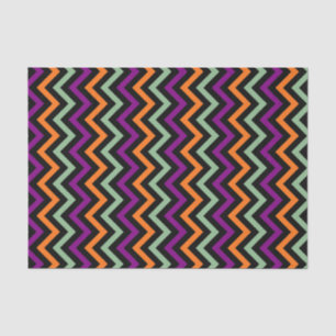 Papier Mousseline Citrouille, violet, vert et noir Vert. Chevron