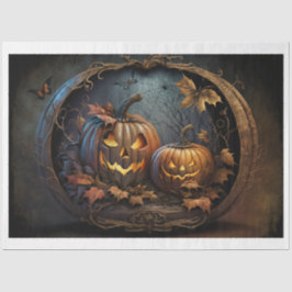 Papier Mousseline Citrouilles d'Halloween en papier tissu