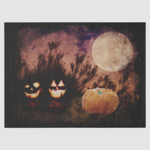 Papier Mousseline Citrouilles d'Halloween sur la page de découpage e