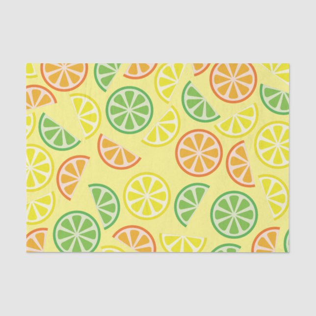 Papier Mousseline Citrus Slice Anniversaire de l'enfant Été (Recto)