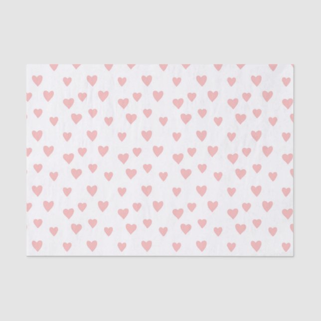 Papier Mousseline Clair rose amour Coeurs Motif Découpage (Recto)