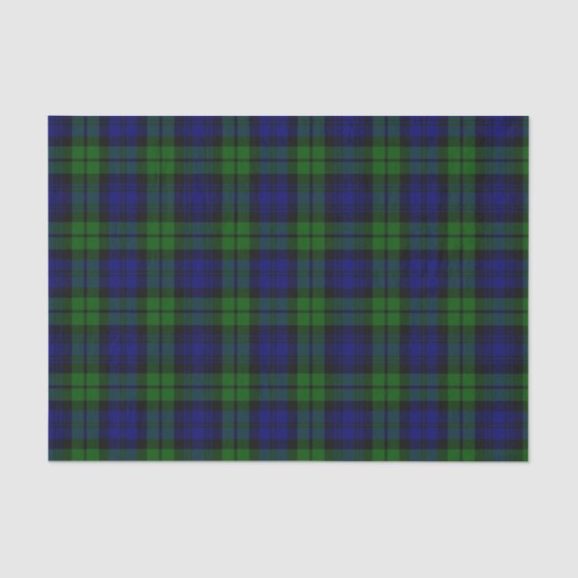 Papier Mousseline Clan Blackwatch Tartan Campbell (Recto)