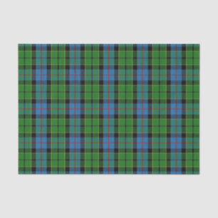 Papier Mousseline Clan écossais tartan bleu et vert de Forsyth de