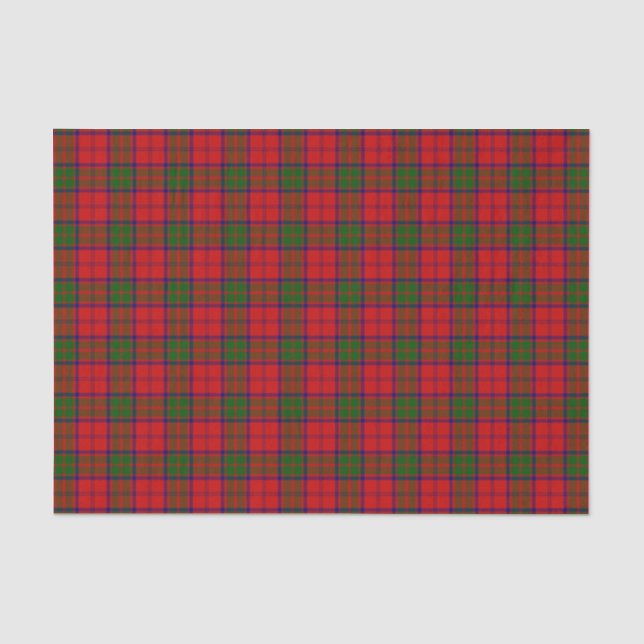 Papier Mousseline Clan Grant Tartan Plaid (Recto)