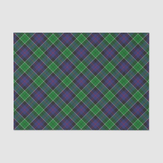Papier Mousseline Clan Leslie Chasse Tartan (Recto)