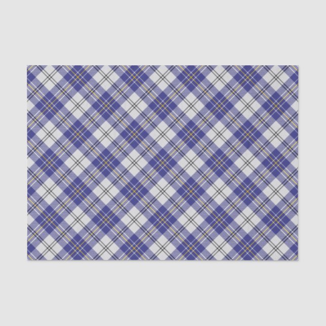 Papier Mousseline Clan MacPherson bleu robe Tartan Tissu Papier (Recto)