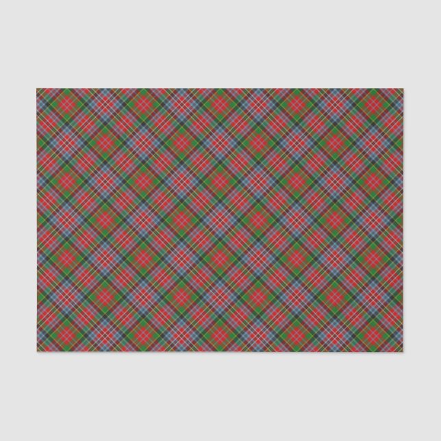 Papier Mousseline Clan MacPherson Tartan Tissu Papier (Recto)