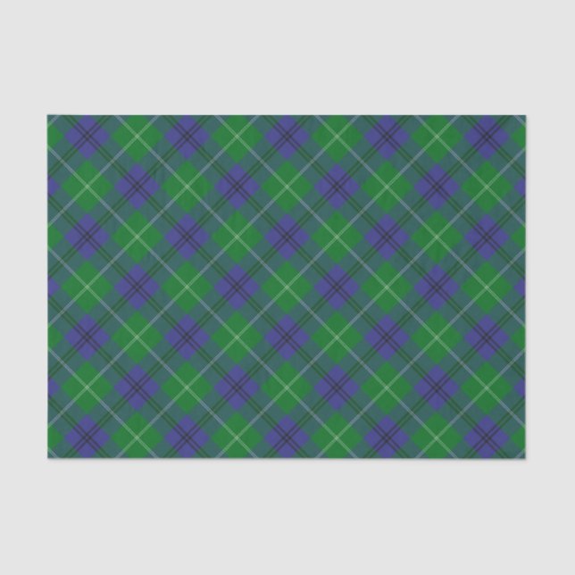 Papier Mousseline Clan Oliphant Tartan Papier Tissu (Recto)