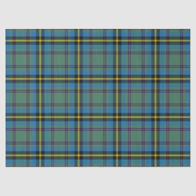 Papier Mousseline Clan Tartan de Chasse au Carrick (Recto)