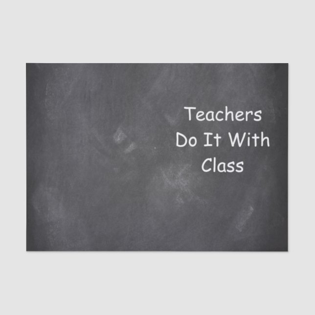 Papier Mousseline Classe Enseignants Chalkboard Design Idée cadeau (Recto)