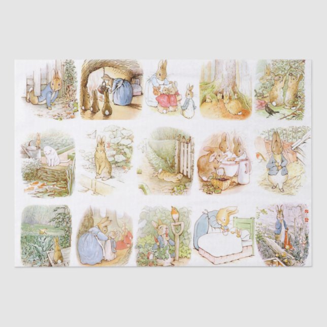 Papier Mousseline Classic Beatrix Potter (Recto)