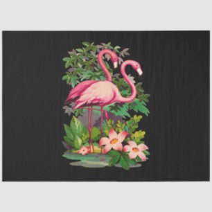 Papier Mousseline Classic Flamants roses roses rétro