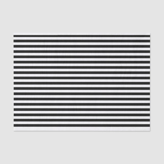 Papier Mousseline Classic rayé noir et blanc (Recto)