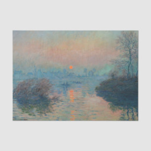 Papier Mousseline Claude Monet - Coucher de soleil sur la Seine à La