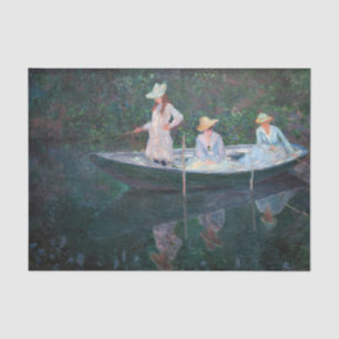 Papier Mousseline Claude Monet - En Norvegienne Bateau à Giverny
