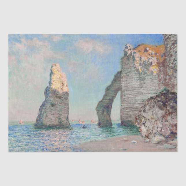 Papier Mousseline Claude Monet - Falaises à Etretat (Recto)