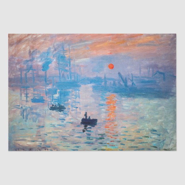 Papier Mousseline Claude Monet - Impression, lever de soleil (Recto)