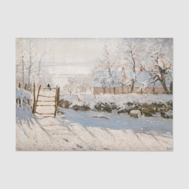 Papier Mousseline Claude Monet - La Pie (Recto)