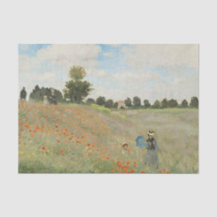 Papier Mousseline Claude Monet Le Champ de coquelicots près d'Argent