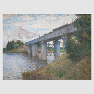 Papier Mousseline Claude Monet - Le pont ferroviaire à Argenteuil