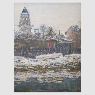 Papier Mousseline Claude Monet - L'église de Vetheuil