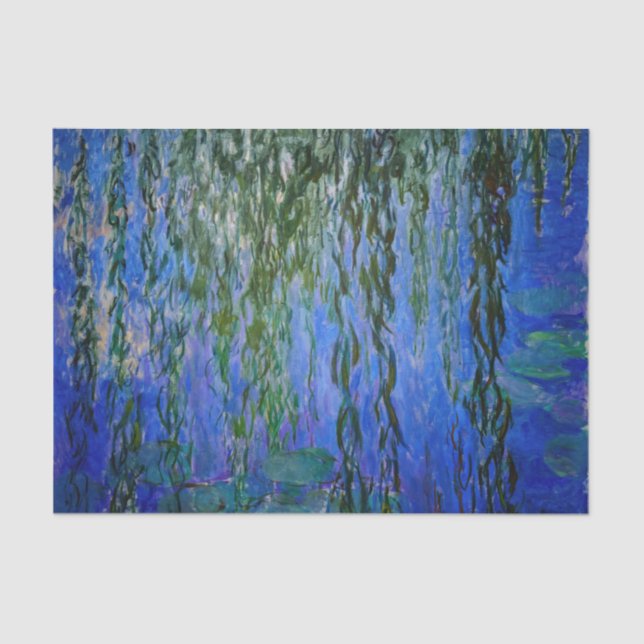 Papier Mousseline Claude Monet - Lys d'eau avec saule plumant (Recto)