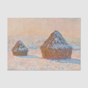 Papier Mousseline Claude Monet - Piles à roues, Effet neige, Matin