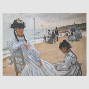 Papier Mousseline Claude Monet - Sur la plage à Trouville