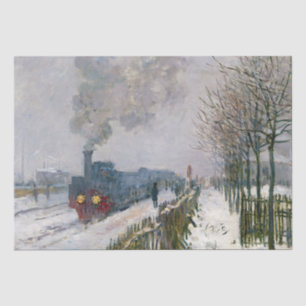 Papier Mousseline Claude Monet - Train dans la neige / La Locomotive