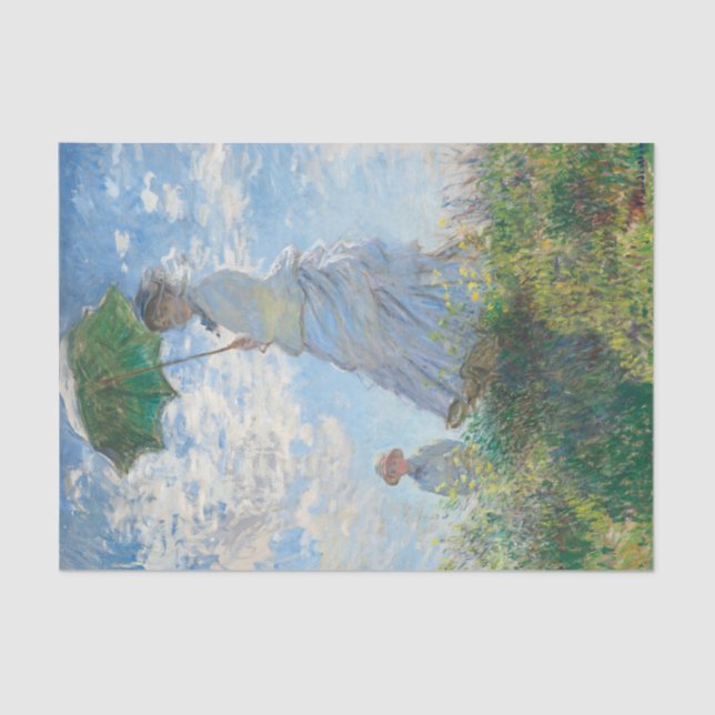 Papier Mousseline Claude Monet Une Femme Avec Un Parasol (Recto)
