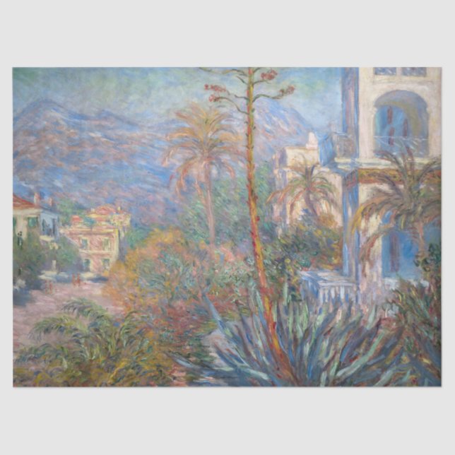 Papier Mousseline Claude Monet - Villas à Bordighera (Recto)