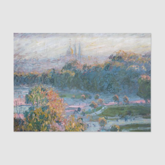 Papier Mousseline Claude Monet - Vue des Tuileries, étude (Recto)