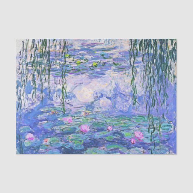 Papier Mousseline Claude Monet Water Lilie L'Art Impressionniste Fra (Recto)