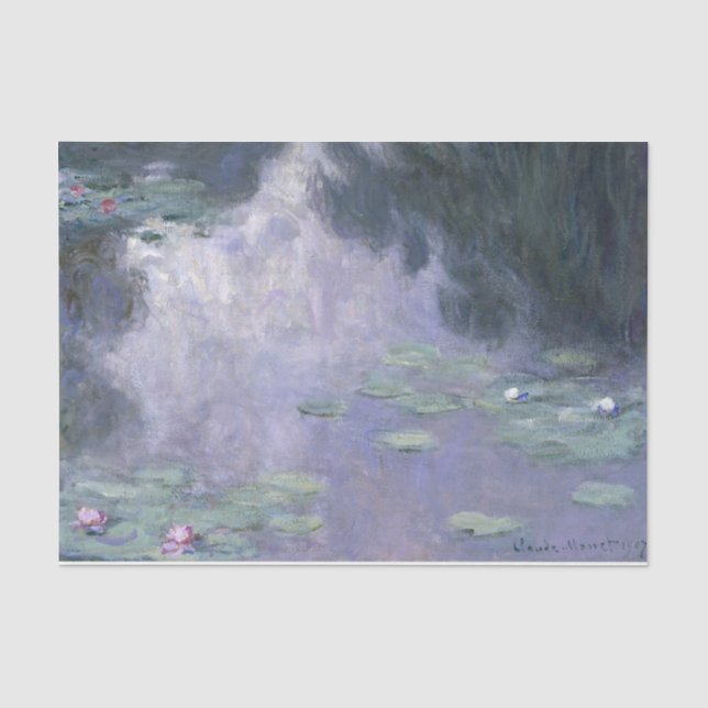 Papier Mousseline Claude Monet Water Lilies 1907 Nymphéas GalleryHD (Recto)