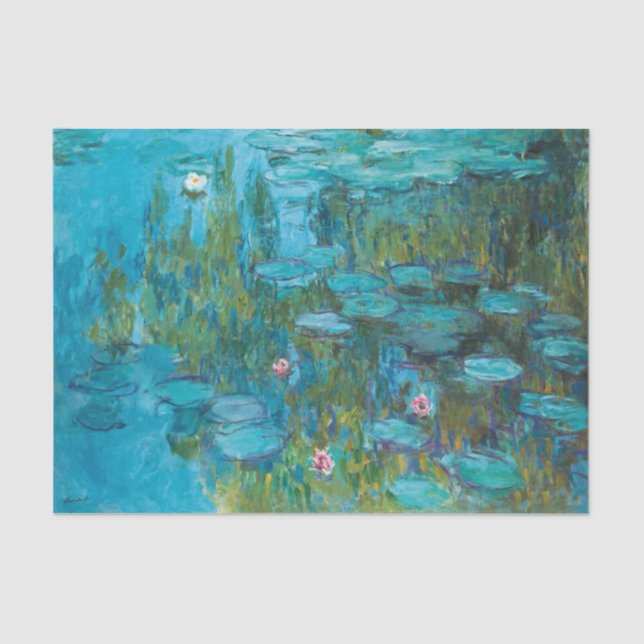 Papier Mousseline Claude Monet Water Lilies Nymphéas GalleryHD Art (Recto)