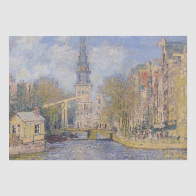 Papier Mousseline Claude Monet - Windmills près de Zaandam (Recto)