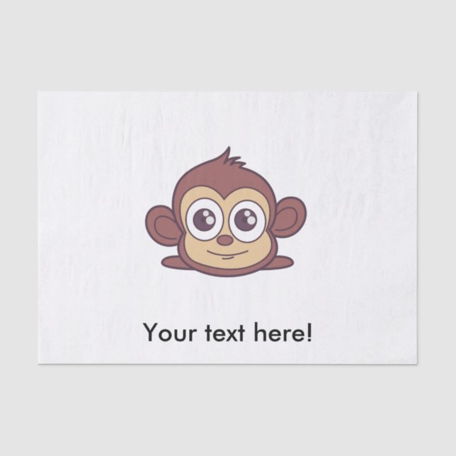 Papier Mousseline Clipart de singe mignon (Recto)