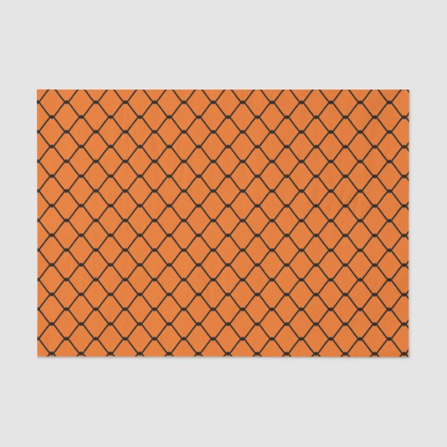 Papier Mousseline Clôture de lien de chaîne sur Orange (Recto)