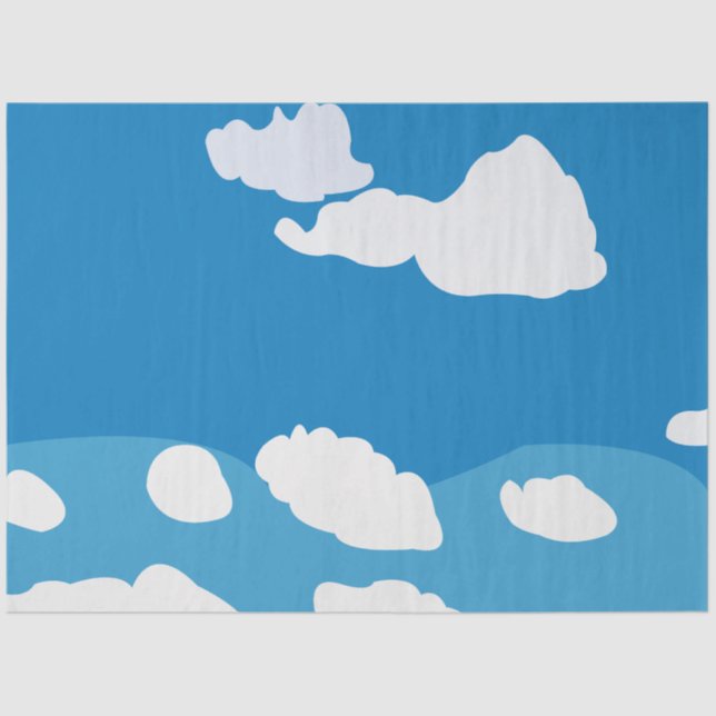 Papier Mousseline Cloud Blue Sky (Recto)