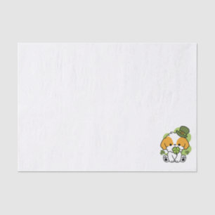 Papier Mousseline Clover Pup Love - St. Patrick's Day Chien Design