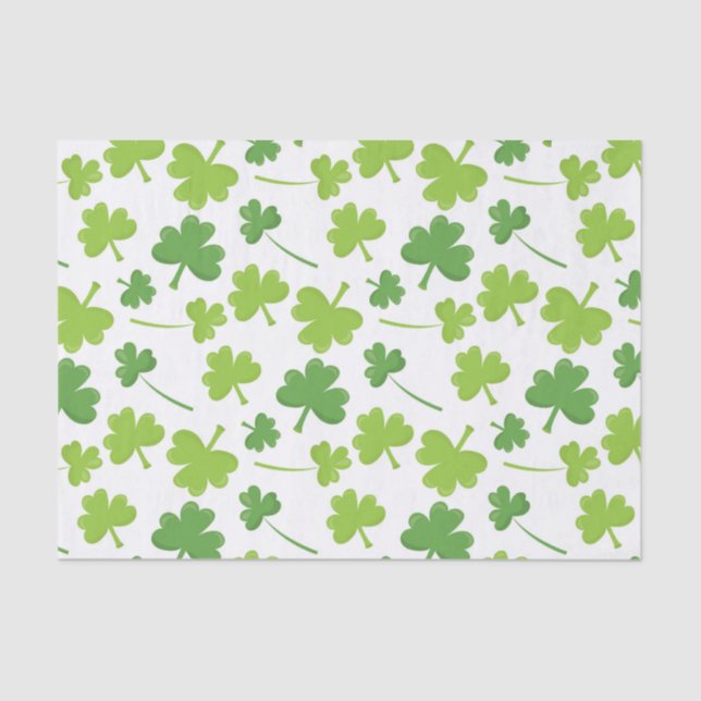 Papier Mousseline Clovers de la Saint Patrick (Recto)