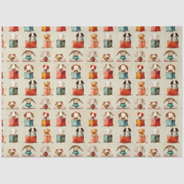 Papier Mousseline Club de lecture de chiens (Recto)