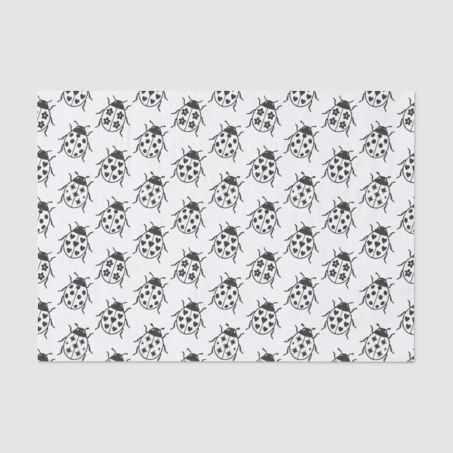 Papier Mousseline Coccinelles (Recto)