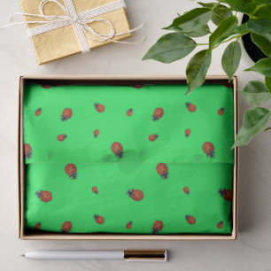 Papier Mousseline Coccinelles rouges