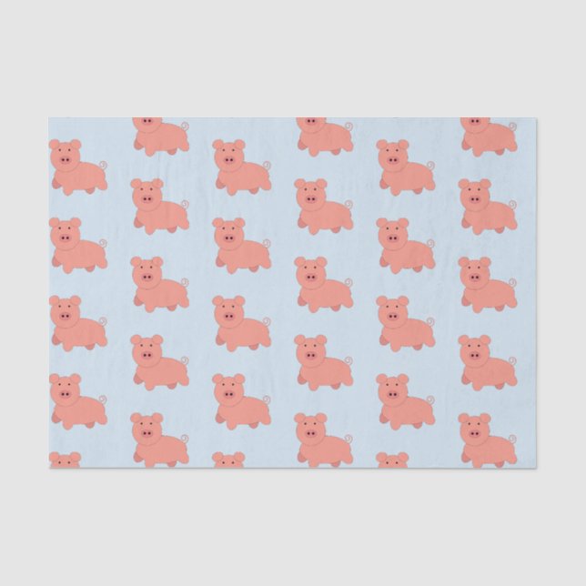 Papier Mousseline Cochon mignon (Recto)