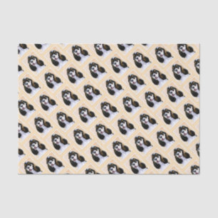 Papier Mousseline Cocker Spaniel (Parti) Peinture - Art Chien origin