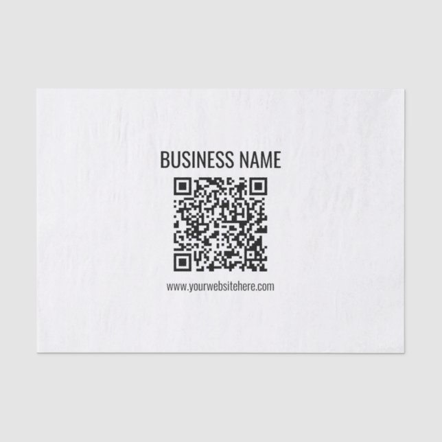 Papier Mousseline Code QR personnalisable et nom commercial (Recto)